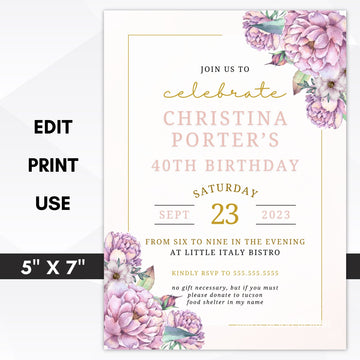 milestone party invitations